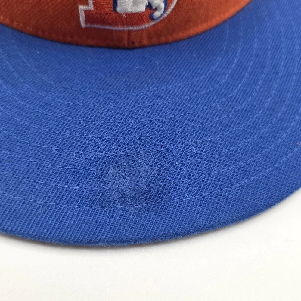 Mitchell & Ness Denver Broncos Fitted Hat 7 1/4 Wool Throwback NFL Cap Orange...